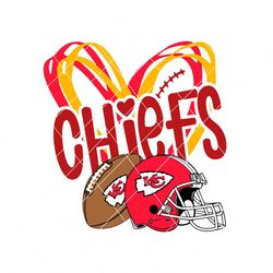 Kansas City Chiefs Football Heart Helmet Svg