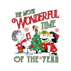 Wonderful Time Of The Year Peanuts Xmas SVG