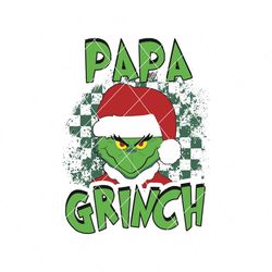 Vintage Papa Grinch Christmas Hat SVG