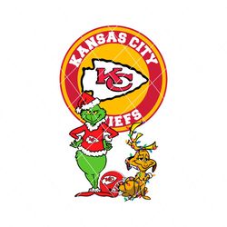 Grinch And Max Kansas City Chiefs Svg Digital Download