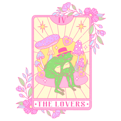 Frog Valentine the Lovers Tarrot PNG