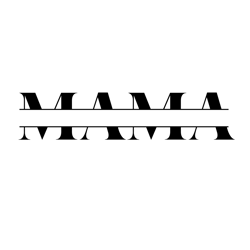 Mama SVG, Split Name Frame Svg , Png