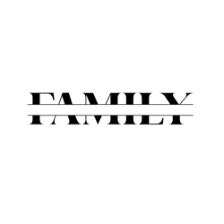 Family SVG, Family Split Name Frame Svg