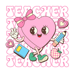 Valentine Teacher Heart Candy PNG