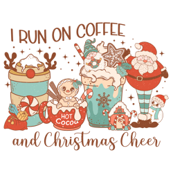 Retro Christmas Coffee PNG Sublimation
