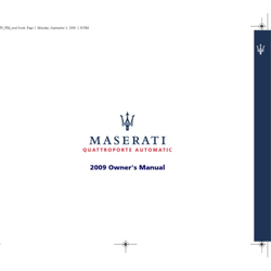 E-Book Car Maserati Quattroporte Automatic Owner User Manual 2009 English ebook, e-book PDF Download