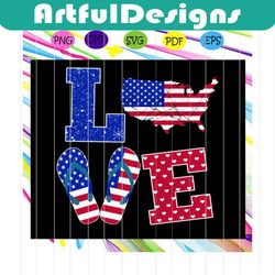 Love USA flag, American Flag Svg, Fourth Of July Svg, America Svg, Patriotic American Svg, Independence Day Svg, Memoria