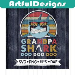Grandpa shark Svg, Father day's, baby shark svg, cricut file svg, png, eps, dxf