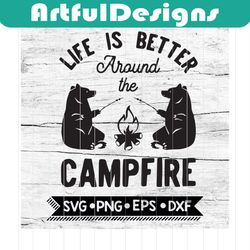 CampFire, Campfire Svg, Camping Pail Bucket Outdoor Adventure tent, Camping Svg, Cricut File, Svg