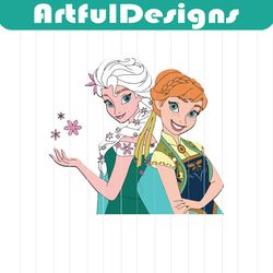 Elsa And Anna Svg, Bestseller Elsa Frozen Disney Princesses, Disney Princess Svg, Frozen svg, Cartoon Svg, Cricut File,