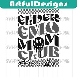 Checkered Elder Emo Mom Club SVG