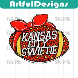 Kansas City Swiftie Bow Headband Football PNG