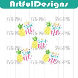 Sweet one SVG, Sweet one pineapple SVG, Sweet One Family bundle SVG,