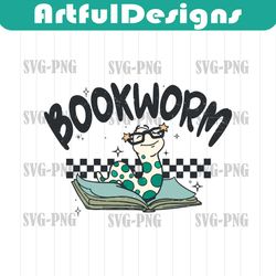 Bookworm Png, Retro Png, Cute Kids Png Sublimation, Digital Design Download, Vintage Png, Trendy