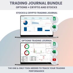 Trading Journals Stocks / Crypto / Options For Google Sheets and Excel