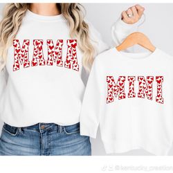 Mama & Mini Matching Hearts Sweatshirt Set