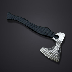 a very beautiful handmade steel axe