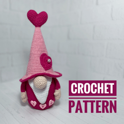 Crochet Gnome Patterns, Valentine Gnome Patterns