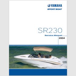 YAMAHA SPORT BOAT SR230 2004 Service Manual PDF