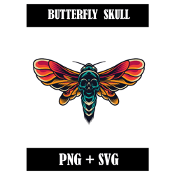 Butterfly skull svg, skull withButterfly silhouette, Butterflyskull clipart,Butterfly skeleton svg, Butterfly skeleton