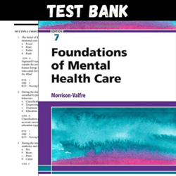 Latest 2023 Foundations of Mental Health Care, 7th Edition By Morrison-Valfre Test bank | All Chapters