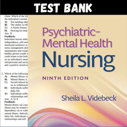 Latest 2023 Psychiatric Mental Health Nursing 9th Edition By Videbeck Test bank | All Chapters