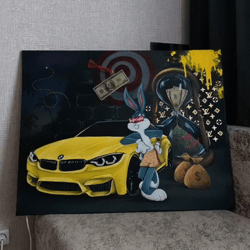 Painting BMW in the interior, acrylic, Neon headlights