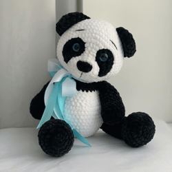 Crochet panda bear toy amigurumi pattern, easy crochet toy pdf pattern, crochet animals