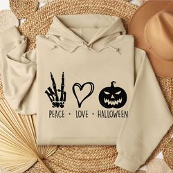 Peace Love Halloween SVG, Halloween SVG