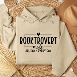 Booktrovert Mode SVG - Book Lover Quote