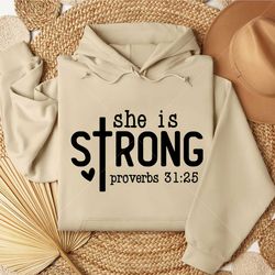 She is Strong SVG PNG - Proverbs Verse