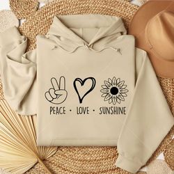 Peace Love Sunshine SVG, Sunflower SVG