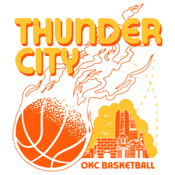 Thunder City Basketball NBA Svg Digital Download