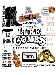 Country Music Luke Combs Tracklist PNG