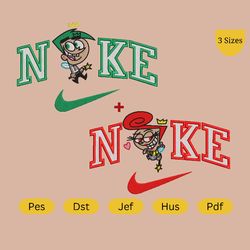 Nike Wanda and Cosmo Fairly OddParents Embroidery design