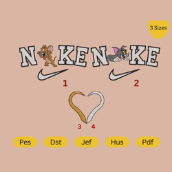 NIKE TOM and Nike Jerry Embroidery design