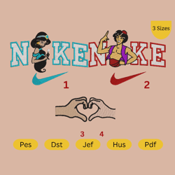 Nike Aladdin and Nike Jasmine Embroidery design