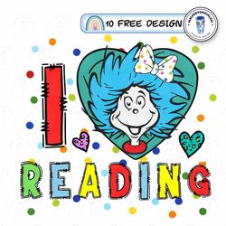 Custom Reading Day Name Kid PNG, Dr Seuss Png, Thing 1 Thing 2, Read across America Png, Glitter Faux Png, Retro Teacher