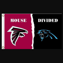 Atlanta Falcons and Carolina Panthers Divided Flag 3x5ft