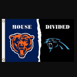 Chicago Bears and Carolina Panthers Divided Flag 3x5ft