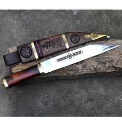 10 inches long Blade Hand forged seax knife-Seax knife-working seax-Bush craft knife-full tang-Tempered-sharpen