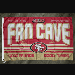 san francisco 49ers fan cave flag 3x5 ft sports banner man-cave garage
