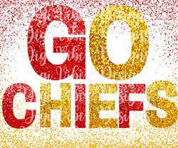 Go Chiefs Sequin Glitter PNG Digital Download