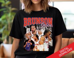 80Jalen Brunson Tshirt Design, PNG Digital Download, Basketball Graphic Tees, Basketball DTF Transfer Print, Basketball