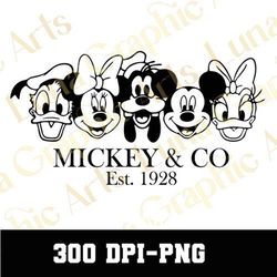 Mickey And Co Png, Mickey Png, Shirt Design, Sublimation Design, Ready to Print Png, PNG Design