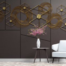 Living Room Decoration with 3D Peel and Stick Wallpaper