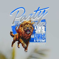Party Like Its 1992 Detroit Lions Football Png File