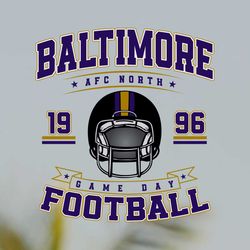 Baltimore AFC North Football Game Day Svg File Digital Download