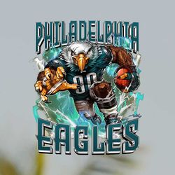 Philadelphia Football Angry Running Eagles PNG File