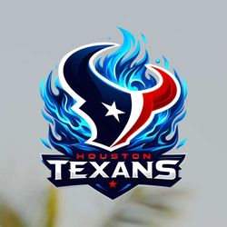 Houston Texans Logo Football Blue Flames Png File